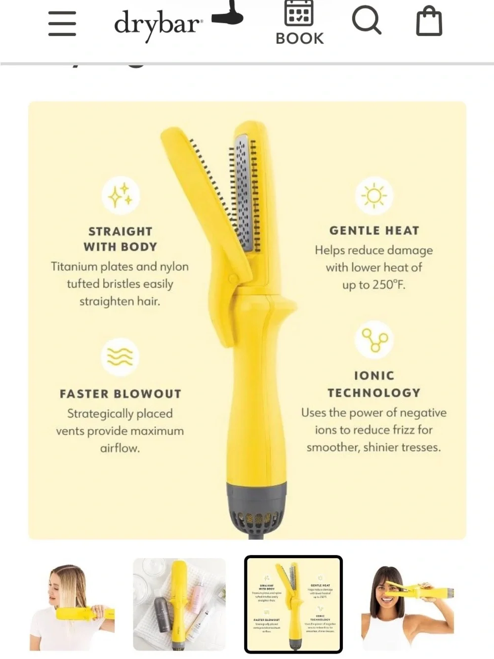 Drybar “The Straight Shot” Blow-Drying Flat Iron innovative hair styling tool.